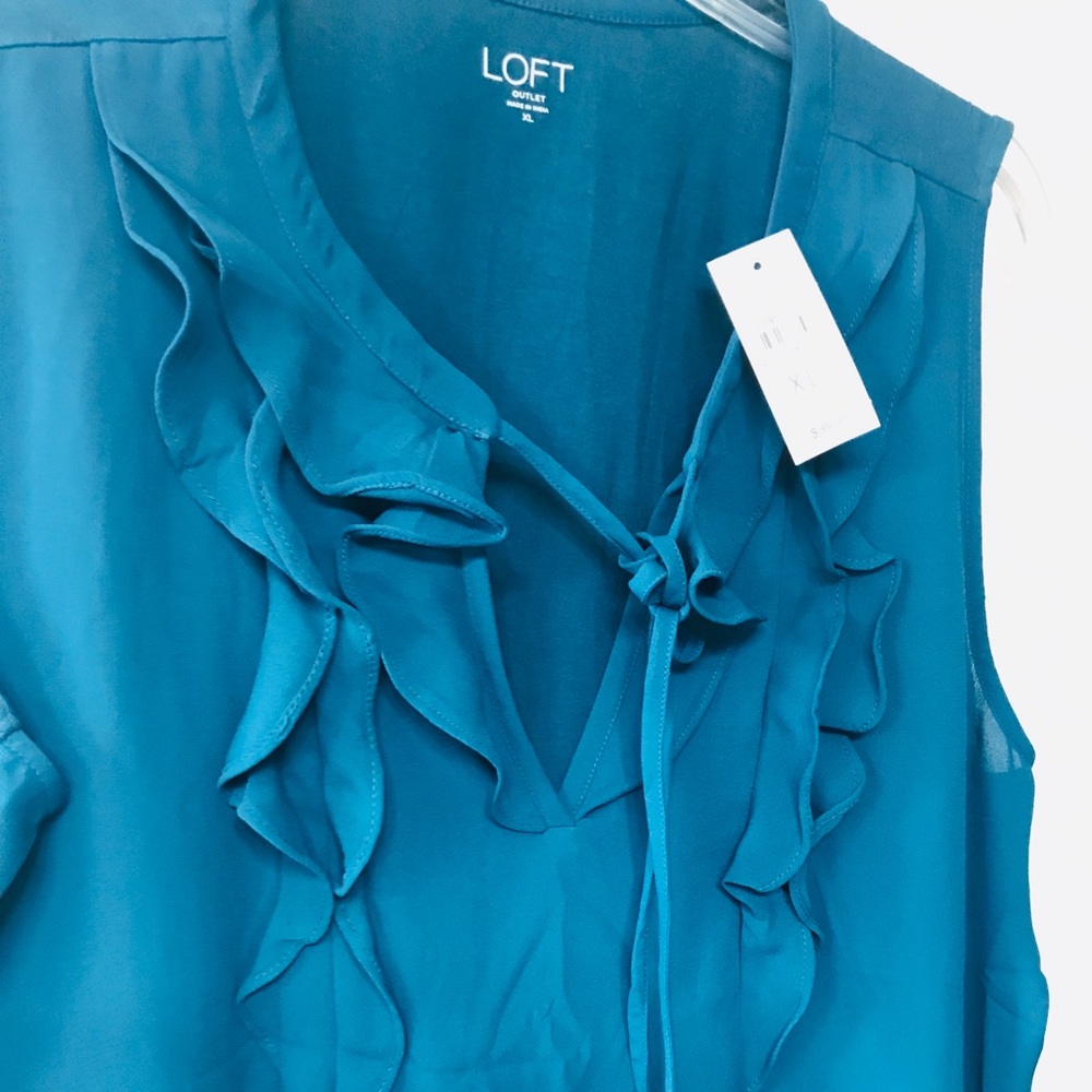 LOFT Teal Tank Blouse